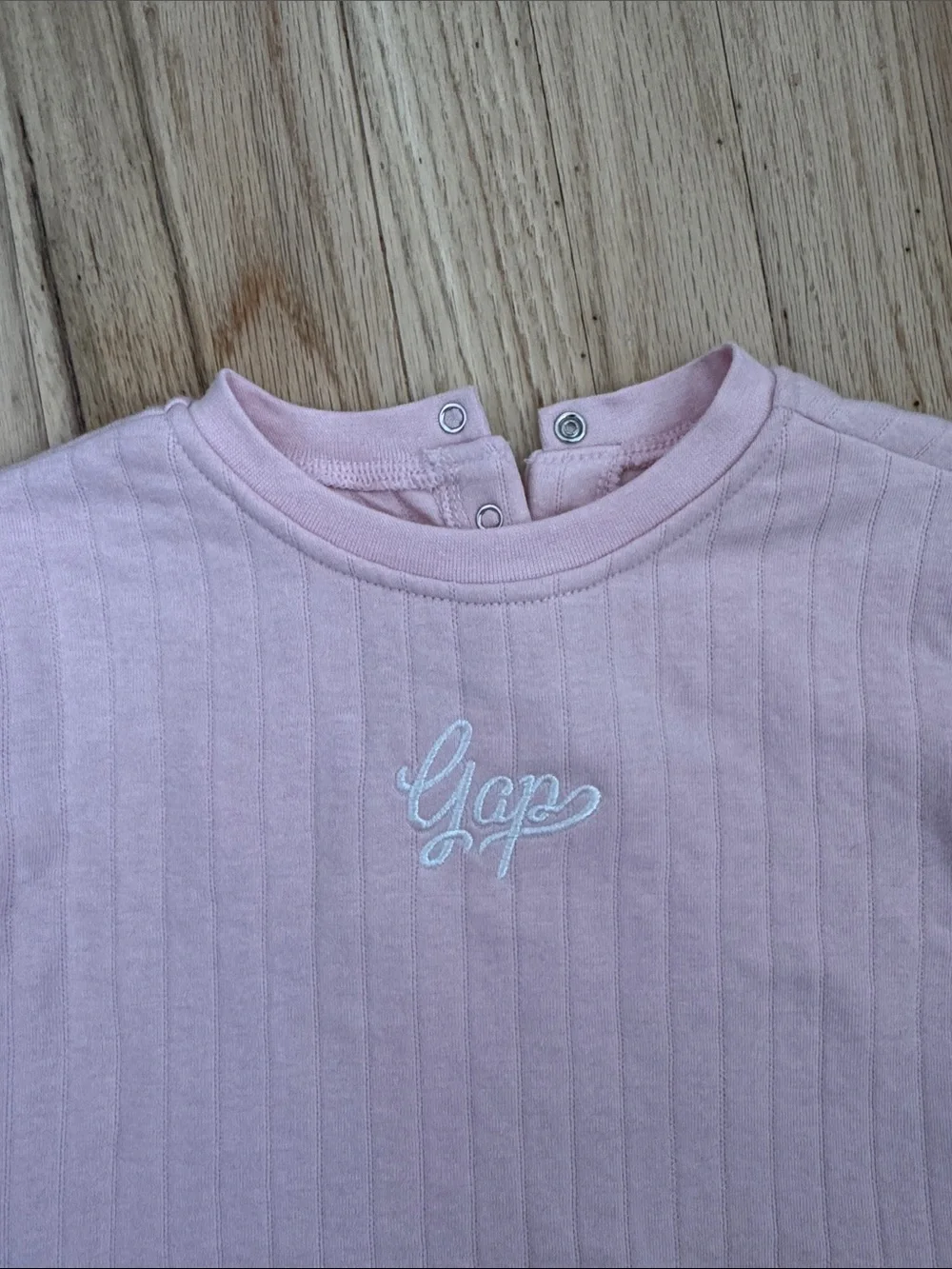 GAP Light Pink Ribbed Pullover Sweatshirt